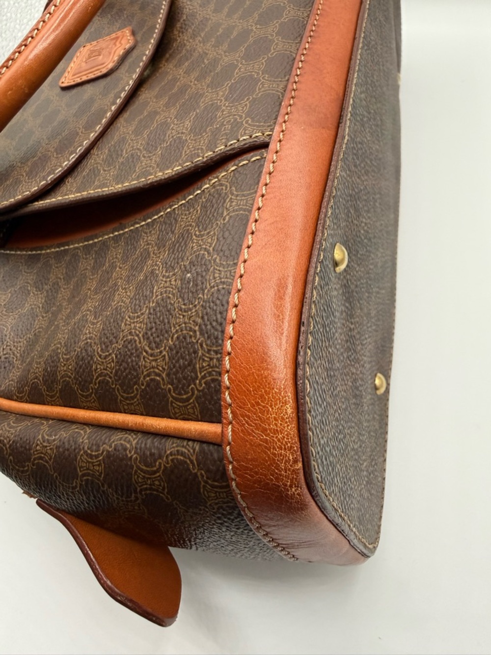 A+ condition Céline Vintage Macadam satchel bag - Picture 10 of 14